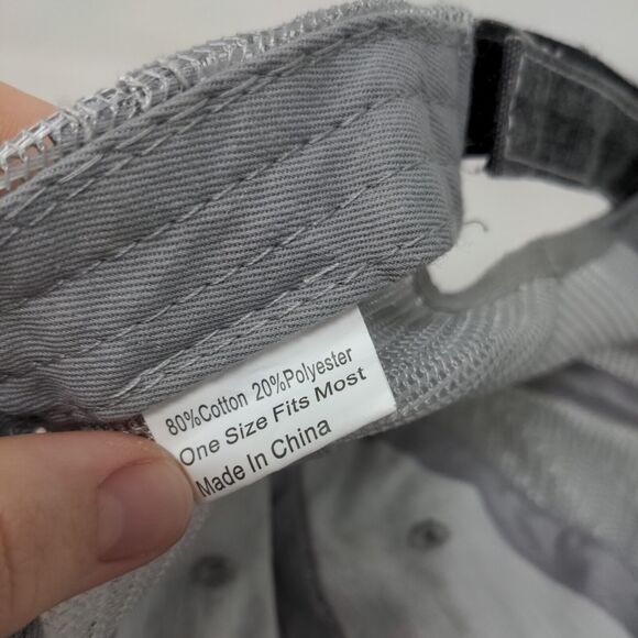 Cowgirl Horseshoe Strapback Mesh Back Trucker Hat Gray OSFM Embroidered - Picture 7 of 7